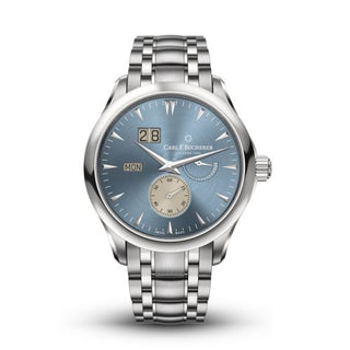 Carl F. Bucherer - 00.10926.08.53.21  Manero Peripheral BigDate Stainless Steel / Light Blue / Bracelet