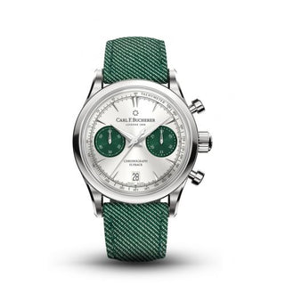 Carl F. Bucherer - 00.10927.08.13.02  Manero Flyback 40 Stainless Steel / Silver - Green