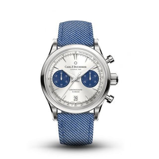 Carl F. Bucherer - 00.10927.08.13.03  Manero Flyback 40 Stainless Steel / Silver - Blue