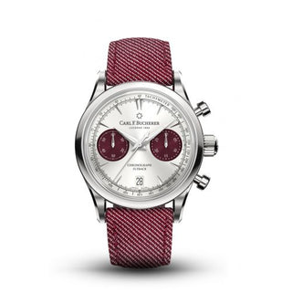 Carl F. Bucherer - 00.10927.08.13.04  Manero Flyback 40 Stainless Steel / Silver - Red