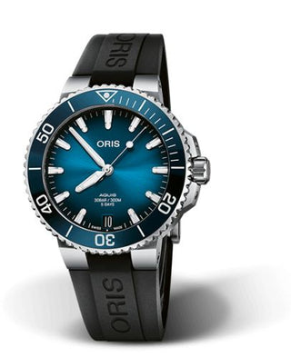 Oris - 01 400 7769 4135-07 4 22 74FC  Aquis Date Calibre 400 41.5 Stainless Steel / Blue / Rubber