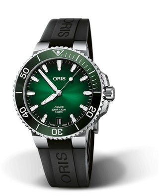 Oris - 01 400 7769 4157-07 4 22 74FC  Aquis Date Calibre 400 41.5 Stainless Steel / Green / Rubber