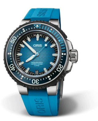 Oris - 01 400 7777 7155-Set  AquisPro 4000M Titanium / Blue / Rubber