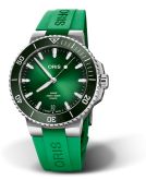 Oris - 01 400 7790 4157-07 4 23 47EB  Aquis Date Calibre 400 43.5 Stainless Steel / Green / Rubber