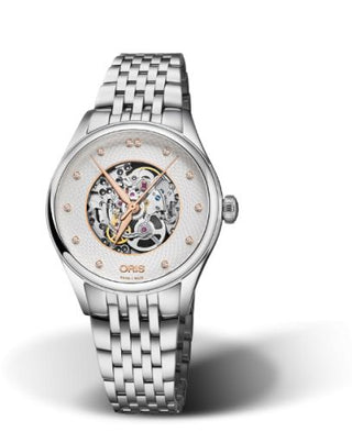 Oris - 01 560 7724 4031-07 8 17 79  Artelier Skeleton 33 Diamonds Stainless Steel