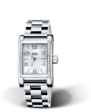 Oris - 01 561 7536 4951-07 8 16 68  Rectangular Diamonds 24 Stainless Steel / MOP / Bracelet