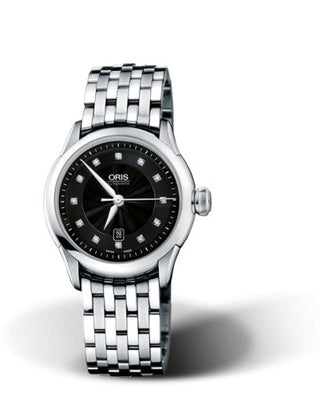 Oris - 01 561 7604 4099-07 8 16 73  Artelier Date Diamonds 31 Stainless Steel / Black / Bracelet