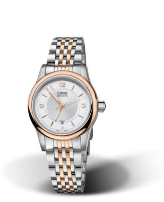 Oris - 01 561 7650 4331-07 8 14 12  Classic Date Lady 28.5 Stainless Steel - Rose Gold / Silver / Bracelet