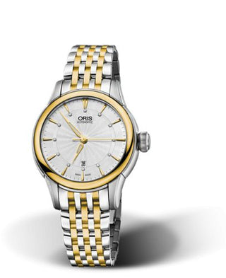 Oris - 01 561 7687 4351-07 8 14 78  Artelier Date Diamonds 31 Stainless Steel - Yellow Gold / Silver / Bracelet