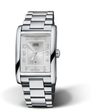 Oris - 01 561 7693 4061-07 8 22 20  Rectangular Date 30 Stainless Steel / Silver - Arabic / Bracelet