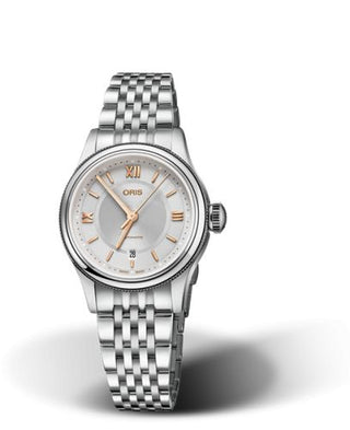 Oris - 01 561 7718 4071-07 8 14 10  Classic Date Lady 28.5 Stainless Steel / Silver / Bracelet