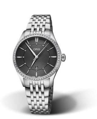 Oris - 01 561 7724 4953-07 8 17 79  Artelier Date Diamonds 33 Stainless Steel - Diamond / Grey / Bracelet