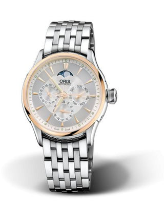 Oris - 01 581 7606 6351-07 8 18 73  Artelier Complication 35 Stainless Steel - Rose Gold / Silver / Bracelet