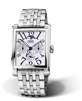 Oris - 01 581 7658 4061-07 8 23 82  Rectangular Complication Stainless Steel / Silver - Arabic / Bracelet