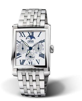 Oris - 01 581 7658 4071-07 8 23 82  Rectangular Complication Stainless Steel / Silver - Roman / Bracelet