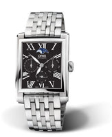 Oris Rectangular Date Diamonds 25.9 Stainless Steel / Black / Bracelet (01 581 7658 4074-07 8 23 82)