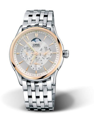 Oris - 01 582 7592 6351-07 8 21 73  Artelier Complication 40 Stainless Steel - Rose Gold / Silver / Bracelet