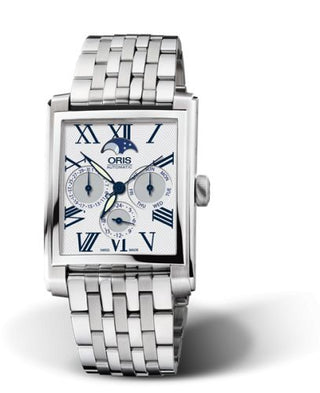 Oris - 01 582 7658 4071-07 8 23 82  Rectangular Complication Stainless Steel / Silver - Roman / Bracelet