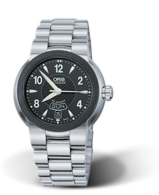 Oris - 01 635 7518 4464-07 8 24 01  TT1 Day Date Stainless Steel - Rubber / Black / Bracelet