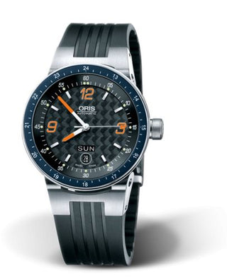 Oris - 01 635 7595 4194-07 4 25 01  WilliamsF1 Team Day Date 42 Stainless Steel / Black - Orange / Rubber