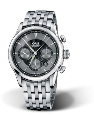 Oris - 01 676 7603 4054-07 8 22 73  Artelier Chronograph 43.5 Stainless Steel / Black / Bracelet