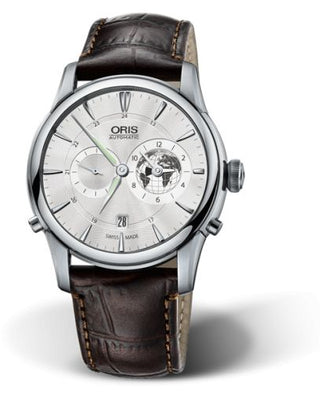 Oris - 01 690 7690 4081-Set LS Kroko  Artelier Worldtimer 42 Greenwich Mean Time