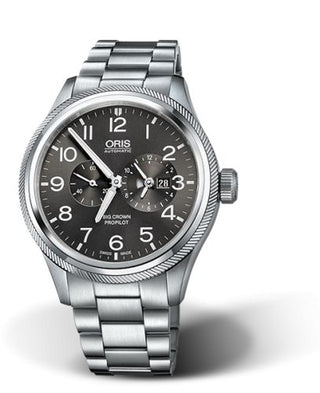 Oris - 01 690 7735 4063-07 8 22 19-1  Big Crown ProPilot Worldtimer Stainless Steel / Grey / Bracelet