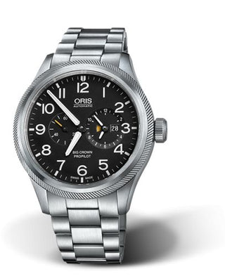 Oris - 01 690 7735 4164-07 8 22 19-1  Big Crown ProPilot Worldtimer Stainless Steel / Black / Bracelet