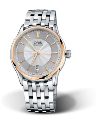 Oris - 01 733 7591 6351-07 8 21 73  Artelier Date 40 Stainless Steel - Rose Gold / Silver / Bracelet