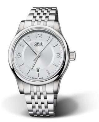 Oris - 01 733 7594 4031-07 8 20 10  Classic Date 42 Stainless Steel / Silver / Bracelet