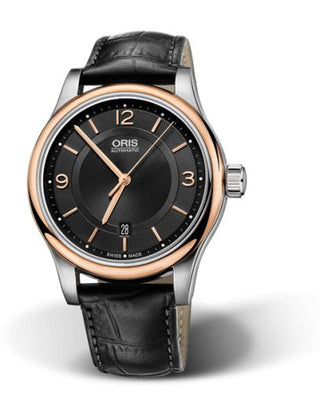 Oris - 01 733 7594 4334-07 5 20 11  Classic Date 42 Stainless Steel - Rose Gold / Black