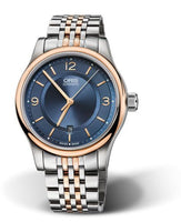 Oris Classic Date Lady 28.5 Stainless Steel - Rose Gold / Blue (01 733 7594 4335-07 8 20 63)