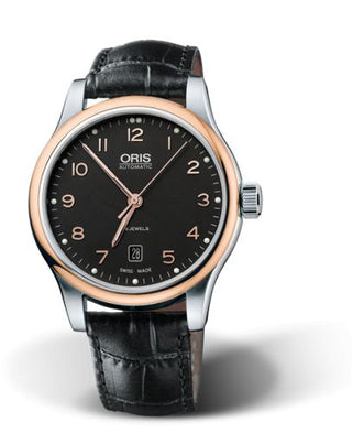 Oris - 01 733 7594 4394-07 5 20 11  Classic Date 42 Stainless Steel - Rose Gold / Black