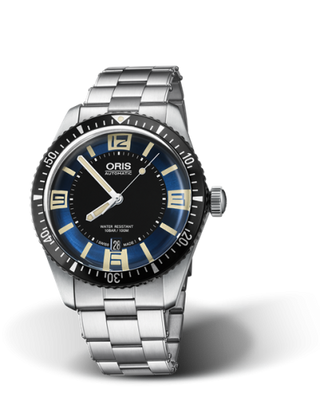 Oris - 01 733 7707 4035-07 8 20 18  Divers Sixty-Five 40 Stainless Steel / Blue / Bracelet