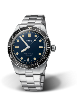 Oris - 01 733 7707 4055-07 8 20 18  Divers Sixty-Five 40 Stainless Steel / Blue / Bracelet