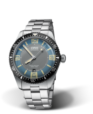 Oris - 01 733 7707 4065-07 8 20 18  Divers Sixty-Five 40 Stainless Steel / Deauville Blue / Bracelet