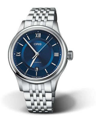 Oris - 01 733 7719 4075-07 8 20 10  Classic Date 42 Stainless Steel / Blue / Bracelet