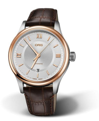 Oris - 01 733 7719 4371-07 5 20 32  Classic Date 42 Stainless Steel - Rose Gold / Silver