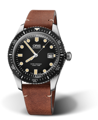 Oris - 01 733 7720 4054-07 5 21 45  Divers Sixty-Five 42 Stainless Steel / Black / Calf