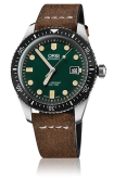 Oris - 	01 733 7720 4057-07 5 21 02  Divers Sixty-Five 42 Stainless Steel / Green / Calf