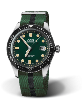 Oris - 	01 733 7720 4057-07 5 21 25FC  Divers Sixty-Five 42 Stainless Steel / Green / NATO