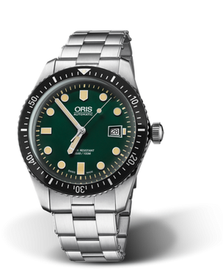 Oris - 01 733 7720 4057-07 8 21 18  Divers Sixty-Five 42 Stainless Steel / Green / Bracelet