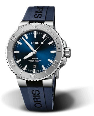 Oris - 01 733 7730 4115-Set  Aquis Date 43.5 Bucherer Blue