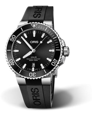 Oris - 01 733 7730 4134-07 4 24 64EB  Aquis Date 43.5 Stainless Steel / Black / Rubber