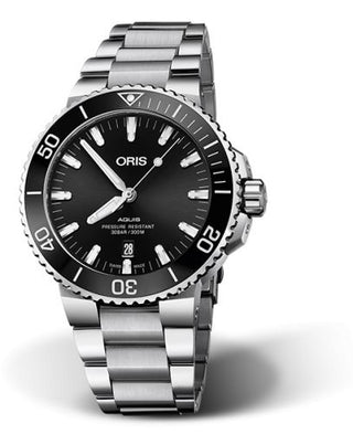 Oris - 01 733 7730 4134-07 8 24 05PEB  Aquis Date 43.5 Stainless Steel / Black / Bracelet