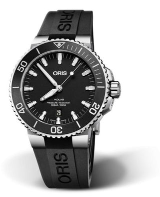 Oris - 01 733 7730 4154-07 4 24 64EB  Aquis Date 43.5 Stainless Steel / Matte Black / Rubber