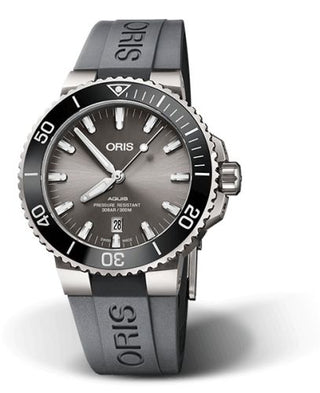 Oris - 01 733 7730 7153-07 4 24 63TEB  Aquis Date 43.5 Titanium / Grey / Rubber