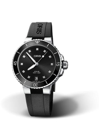 Oris - 01 733 7731 4194-07 4 18 64FC  Aquis Date 36.5 Stainless Steel / Black - Diamond / Rubber