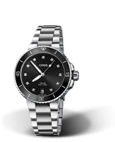 Oris Aquis Date 36 Stainless Steel / Blue - Diamond / Rubber (01 733 7731 4194-07 8 18 05P)