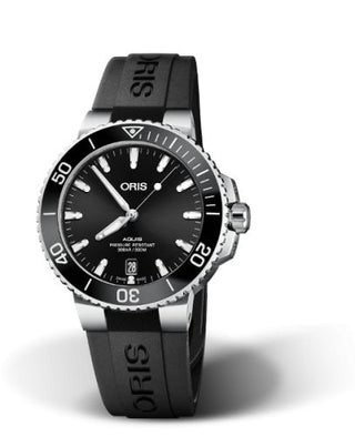 Oris - 01 733 7732 4134-07 4 21 64FC  Aquis Date 39.5 Stainless Steel / Black / Rubber